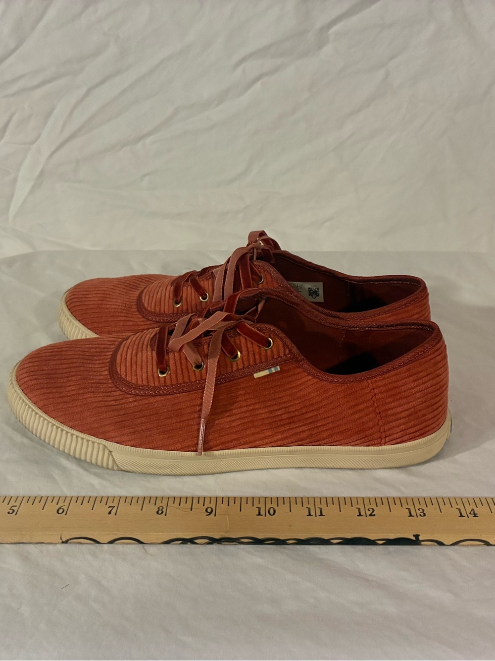 Toms Women's Corduroy Sneakers in Rust Orange